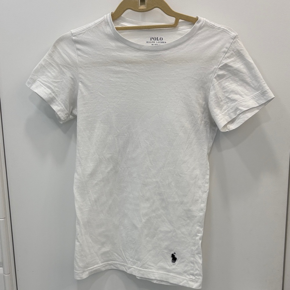 Women’s Polo Ralph Lauren Slim‎ Fit White T-Shirt Sz XS